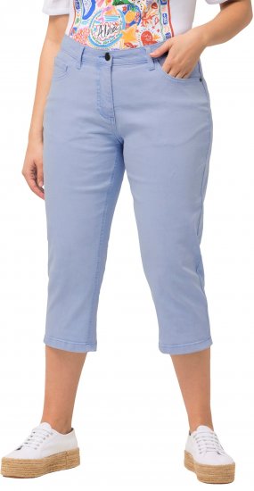 Ulla Popken Capri Boyfriend Jeans Blue - Džíny & Kalhoty ve Velkých Velikostech – Plus Size - 