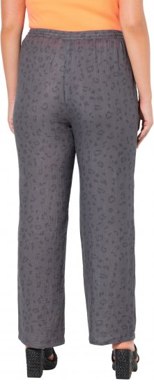 Ulla Popken Muslin Pull On Pants Black - Džíny & Kalhoty ve Velkých Velikostech – Plus Size - 