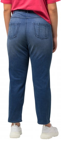 Ulla Popken Rhinestone Detail Stretch Fit Skinny Jeans Blue Denim - Džíny & Kalhoty ve Velkých Velikostech – Plus Size - 