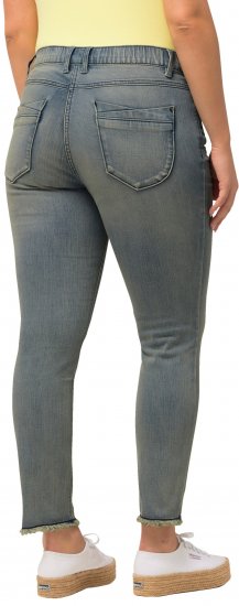 Ulla Popken Fringed Hem Sarah Jeans Blue - Džíny & Kalhoty ve Velkých Velikostech – Plus Size - 