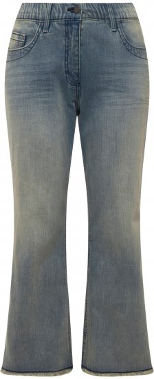 Ulla Popken Fringed Leg Mandy Jeans Blue - Džíny & Kalhoty ve Velkých Velikostech – Plus Size - 