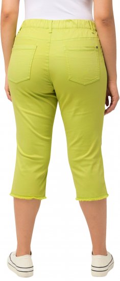 Ulla Popken Stretch Fit Raw Hem Capris Pistachio - Džíny & Kalhoty ve Velkých Velikostech – Plus Size - 