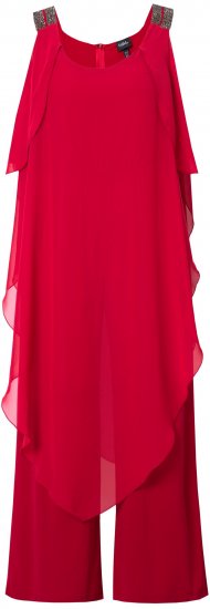 Ulla Popken Layered Chiffon Jumpsuit - Džíny & Kalhoty ve Velkých Velikostech – Plus Size - 
