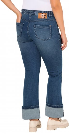 Ulla Popken Wide Cuff Stretch Fit Jeans Blue Denim - Džíny & Kalhoty ve Velkých Velikostech – Plus Size - 