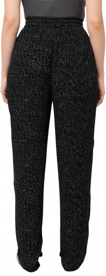 Ulla Popken Speckled Crepe Pull On Pants Black - Džíny & Kalhoty ve Velkých Velikostech – Plus Size - 