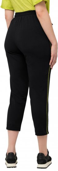 Ulla Popken Decorative Seam Sweatpants Black - Džíny & Kalhoty ve Velkých Velikostech – Plus Size - 