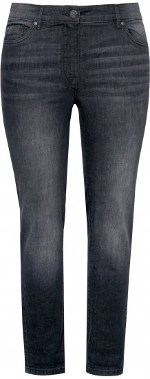 Ulla Popken Rhinestone Detail Stretch Fit Jeans Black - Džíny & Kalhoty ve Velkých Velikostech – Plus Size - 