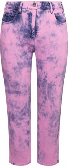 Ulla Popken Color Wash Stretch Fit Boyfriend Jeans Bold Pink - Džíny & Kalhoty ve Velkých Velikostech – Plus Size - 