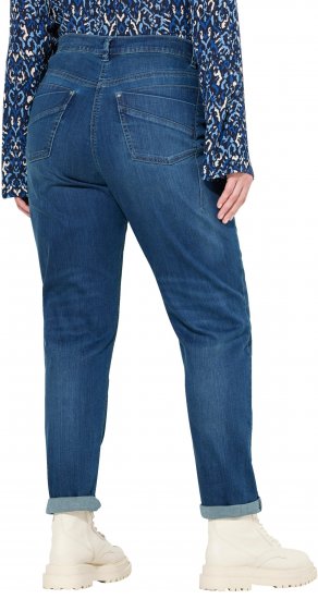 Ulla Popken Rivet Detail Mom Jeans Blue - Džíny & Kalhoty ve Velkých Velikostech – Plus Size - 
