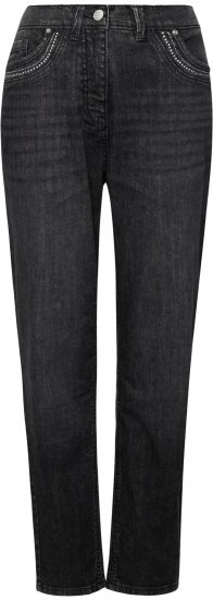 Ulla Popken Rivet Detail Mom Jeans Denim Blue - Džíny & Kalhoty ve Velkých Velikostech – Plus Size - 