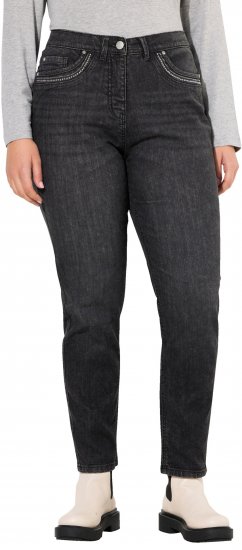 Ulla Popken Rivet Detail Mom Jeans Denim Blue - Džíny & Kalhoty ve Velkých Velikostech – Plus Size - 