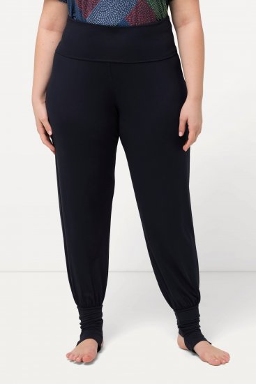 Ulla Popken Stirrup Yoga Pants Navy - Džíny & Kalhoty ve Velkých Velikostech – Plus Size - 