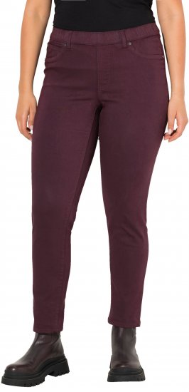 Ulla Popken Pull On Jeans Brown - Džíny & Kalhoty ve Velkých Velikostech – Plus Size - 