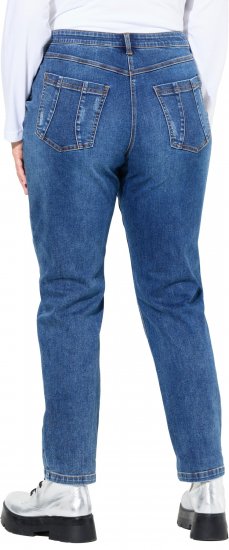 Ulla Popken Lightly Distressed Boyfriend Jeans Blue - Džíny & Kalhoty ve Velkých Velikostech – Plus Size - 