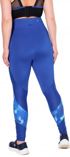 Ulla Popken Quick Dry Abstract Print Leggings Blue - Džíny & Kalhoty ve Velkých Velikostech – Plus Size - 