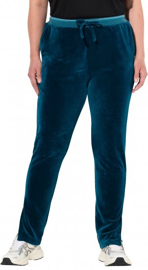 Ulla Popken Velvet Leggings Blue - Džíny & Kalhoty ve Velkých Velikostech – Plus Size - 