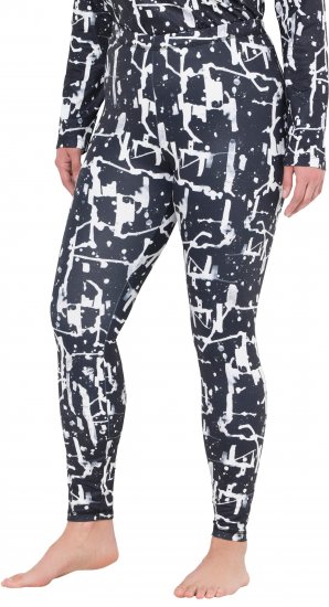 Ulla Popken Quick Drying Abstract Print Leggings Black - Džíny & Kalhoty ve Velkých Velikostech – Plus Size - 