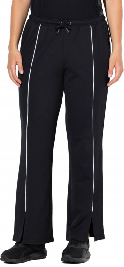 Ulla Popken Tracksuit Pants Black - Džíny & Kalhoty ve Velkých Velikostech – Plus Size - 