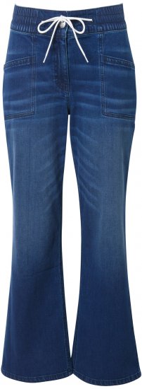 Ulla Popken Patch Pocket Elastic Waist Jeans Denim Blue - Džíny & Kalhoty ve Velkých Velikostech – Plus Size - 