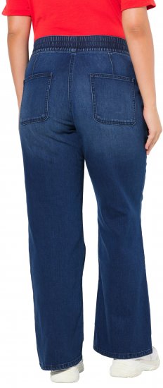 Ulla Popken Patch Pocket Elastic Waist Jeans Denim Blue - Džíny & Kalhoty ve Velkých Velikostech – Plus Size - 