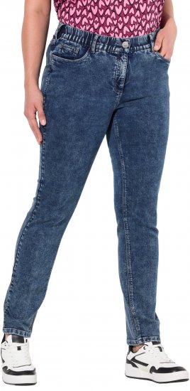 Ulla Popken Jersey Slim Leg Jeans Denim Blue - Džíny & Kalhoty ve Velkých Velikostech – Plus Size - 