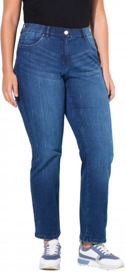 Ulla Popken Mandy Straight Leg Comfort Waist Jeans Blue Denim - Džíny & Kalhoty ve Velkých Velikostech – Plus Size - 