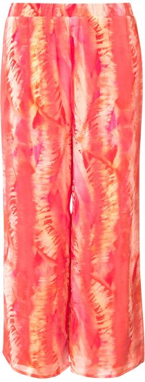 Ulla Popken Feather Batik Print Layered Chiffon Pants - Džíny & Kalhoty ve Velkých Velikostech – Plus Size - 