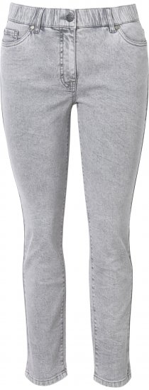 Ulla Popken Stretch Cotton Cargo Crop Pants White - Džíny & Kalhoty ve Velkých Velikostech – Plus Size - 