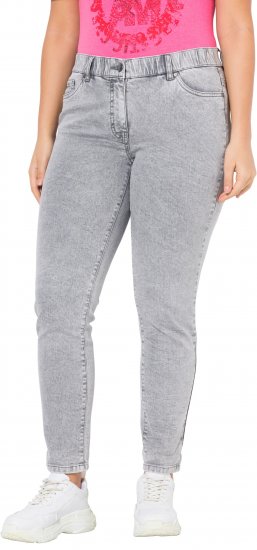 Ulla Popken Stretch Cotton Cargo Crop Pants White - Džíny & Kalhoty ve Velkých Velikostech – Plus Size - 