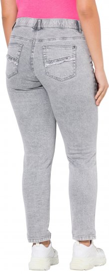 Ulla Popken Stretch Cotton Cargo Crop Pants White - Džíny & Kalhoty ve Velkých Velikostech – Plus Size - 