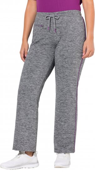 Ulla Popken Quick Drying Jogging Pants Grey - Džíny & Kalhoty ve Velkých Velikostech – Plus Size - 