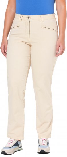 Ulla Popken Tapered Leg Mony Pants Dark Putty - Džíny & Kalhoty ve Velkých Velikostech – Plus Size - 