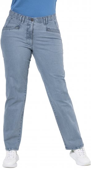 Ulla Popken Tapered Leg Mony Pants Atlantic Blue - Džíny & Kalhoty ve Velkých Velikostech – Plus Size - 