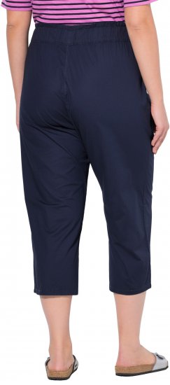 Ulla Popken Stretch Fit Paper Bag Culottes Navy - Džíny & Kalhoty ve Velkých Velikostech – Plus Size - 