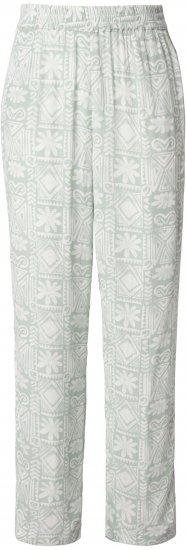 Ulla Popken Animal Print Elastic Waist Pants White - Džíny & Kalhoty ve Velkých Velikostech – Plus Size - 