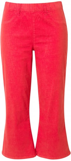 Ulla Popken Wide Leg Twill Mary Fit Culottes Neon Red - Džíny & Kalhoty ve Velkých Velikostech – Plus Size - 