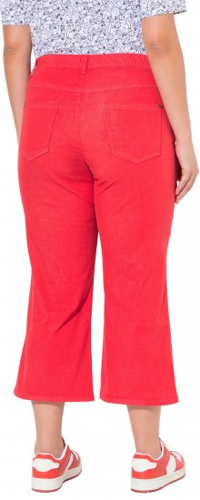 Ulla Popken Wide Leg Twill Mary Fit Culottes Neon Red - Džíny & Kalhoty ve Velkých Velikostech – Plus Size - 