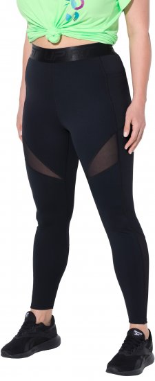 Ulla Popken Mesh Panel Quick Drying Performance Leggings Black - Džíny & Kalhoty ve Velkých Velikostech – Plus Size - 