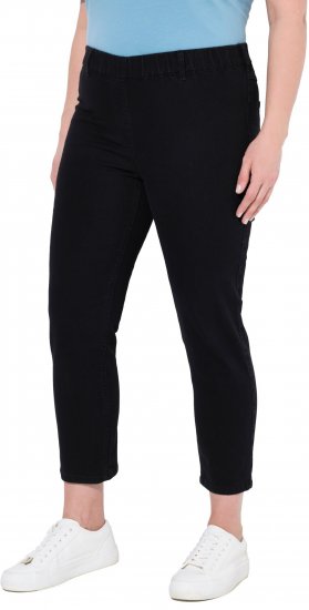 Ulla Popken Cropped Jeggings Black - Džíny & Kalhoty ve Velkých Velikostech – Plus Size - 