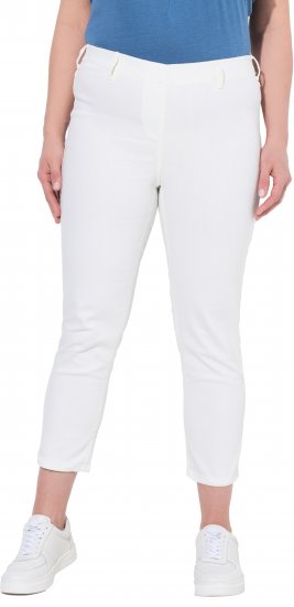 Ulla Popken Cropped Jeggings Snow White - Džíny & Kalhoty ve Velkých Velikostech – Plus Size - 