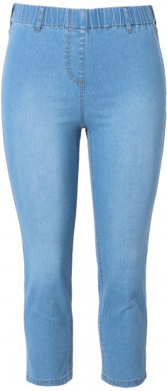 Ulla Popken Cropped Jeggings Light Blue Denim - Džíny & Kalhoty ve Velkých Velikostech – Plus Size - 