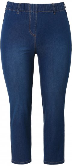 Ulla Popken Cropped Jeggings Blue Denim - Džíny & Kalhoty ve Velkých Velikostech – Plus Size - 