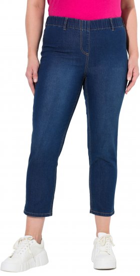 Ulla Popken Cropped Jeggings Blue Denim - Džíny & Kalhoty ve Velkých Velikostech – Plus Size - 