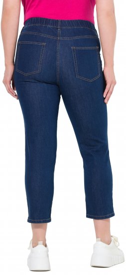 Ulla Popken Cropped Jeggings Blue Denim - Džíny & Kalhoty ve Velkých Velikostech – Plus Size - 