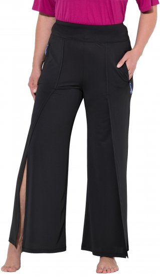 Ulla Popken Split Leg Uv Protective Pants Black - Džíny & Kalhoty ve Velkých Velikostech – Plus Size - 