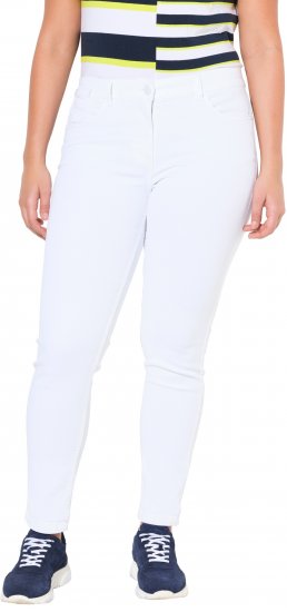 Ulla Popken White Denim Stretch Fit Jeans Snow White - Džíny & Kalhoty ve Velkých Velikostech – Plus Size - 
