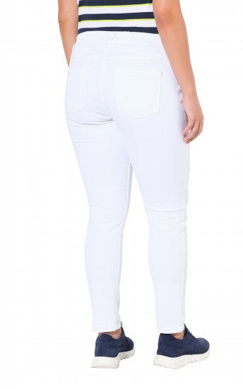 Ulla Popken White Denim Stretch Fit Jeans Snow White - Džíny & Kalhoty ve Velkých Velikostech – Plus Size - 