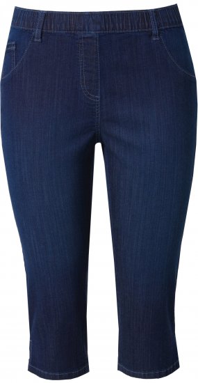 Ulla Popken Denim Elastic Waist Capres Blue - Džíny & Kalhoty ve Velkých Velikostech – Plus Size - 
