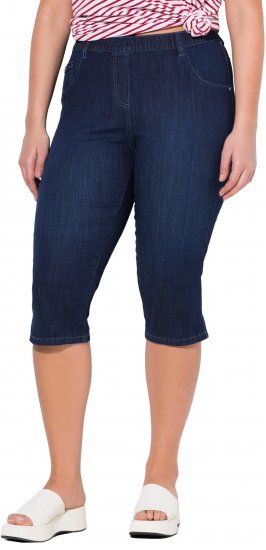 Ulla Popken Denim Elastic Waist Capres Blue - Džíny & Kalhoty ve Velkých Velikostech – Plus Size - 