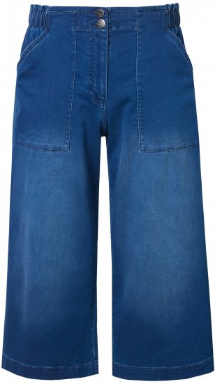 Ulla Popken Denim Culottes Blue - Džíny & Kalhoty ve Velkých Velikostech – Plus Size - 